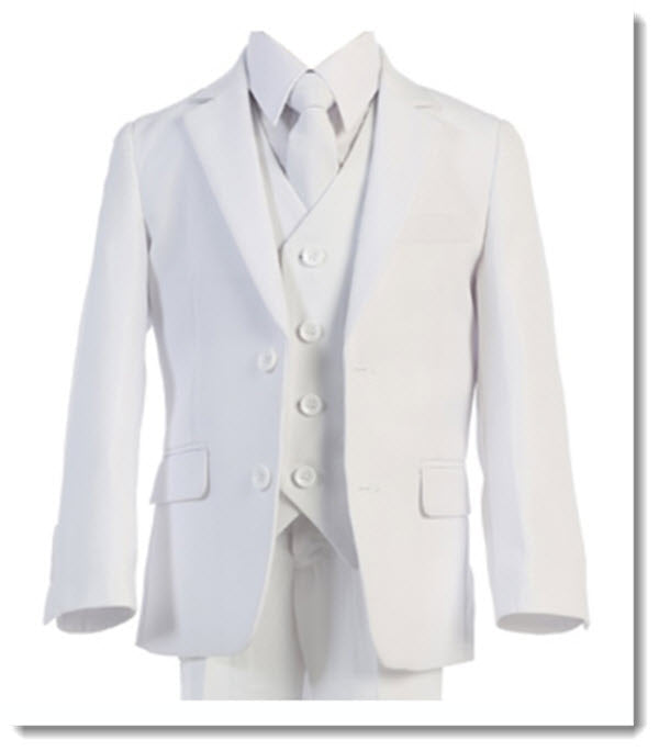 698 - White Suit. Slim Fit