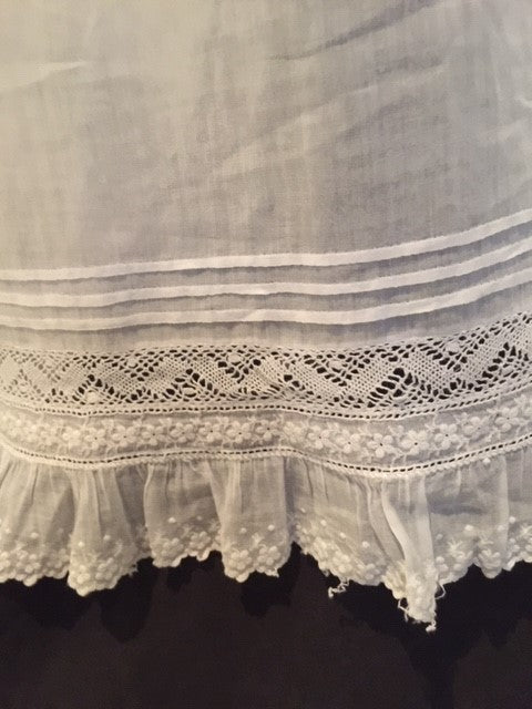 Beautiful Antique Embroidered Lace Christening Gown