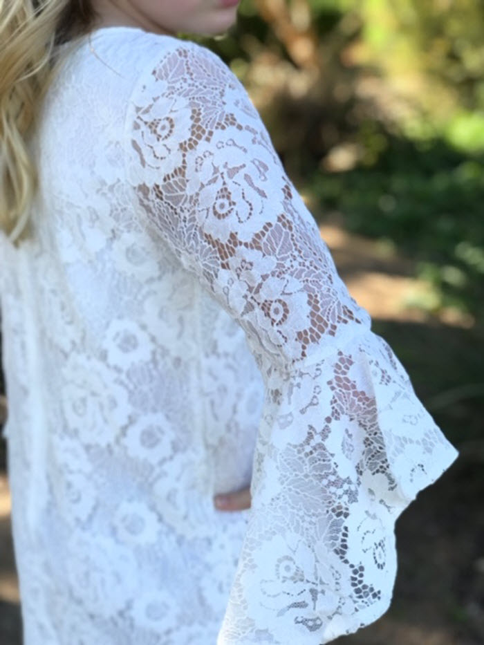 riley rose lace dress - ivory