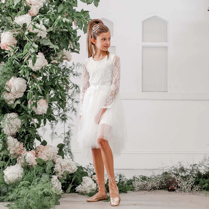 Ivory tutu flower girl dresses sales