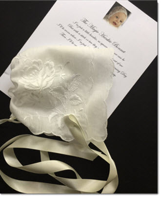 Vintage Hanky Bonnet - Rose