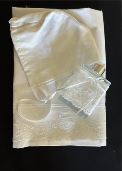 Oil Set with Bonnet and Cot Size Sheet - with or without Lace