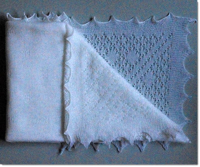 Lacy Pure Wool Baby Shawl