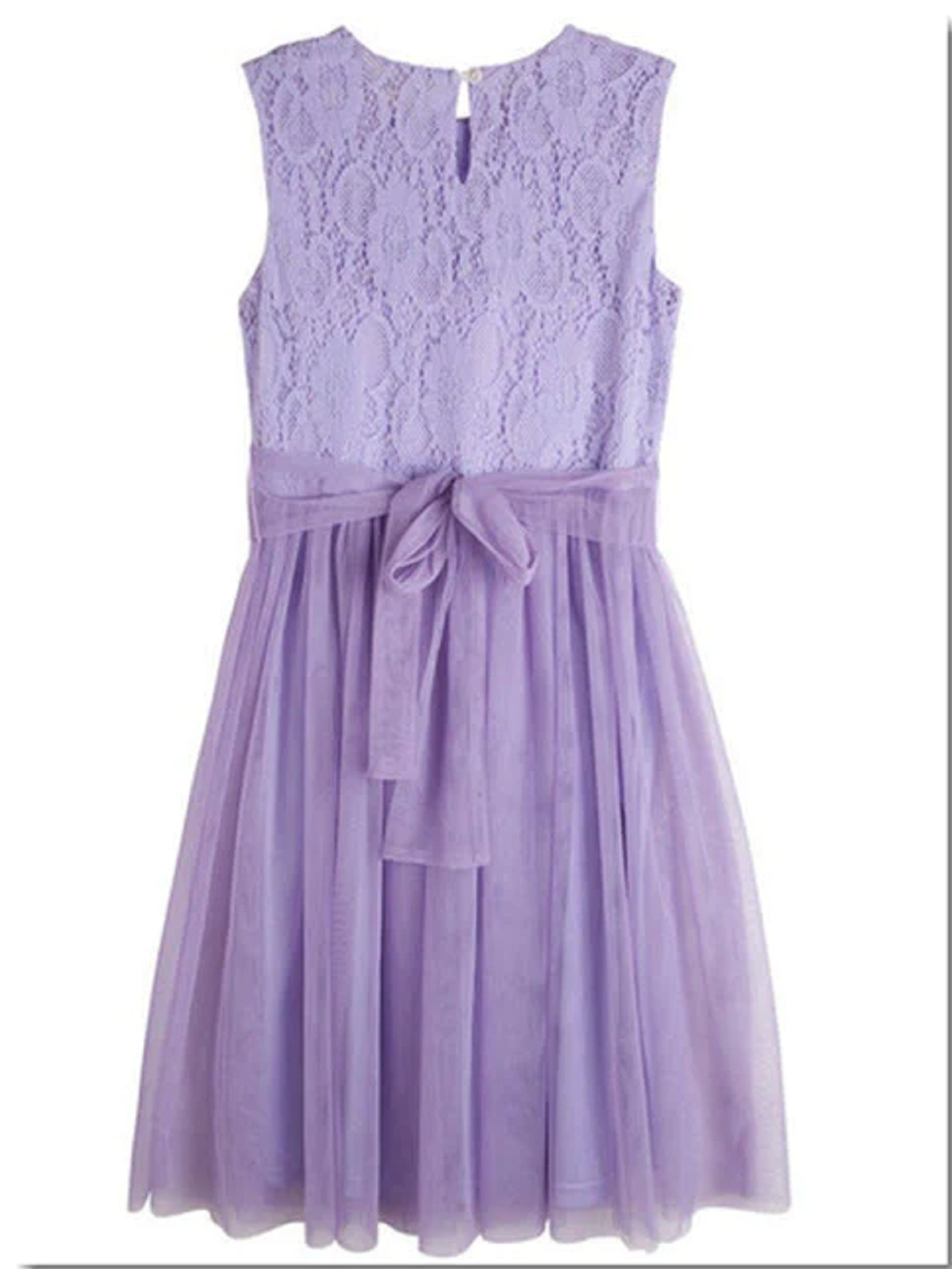 Audrey Lace Bodice Dress - Lilac