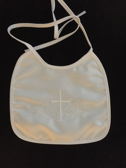 BB-5 Satin Christening Bib