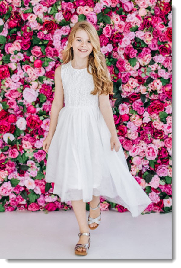 Ivory Floral Belt