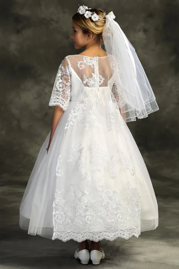 510 cording lace waterfall dress