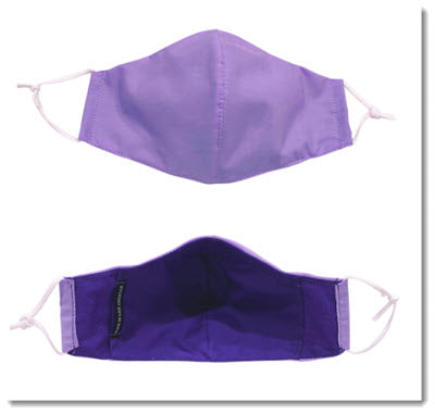 lilac/purple face mask w/ filter pocket