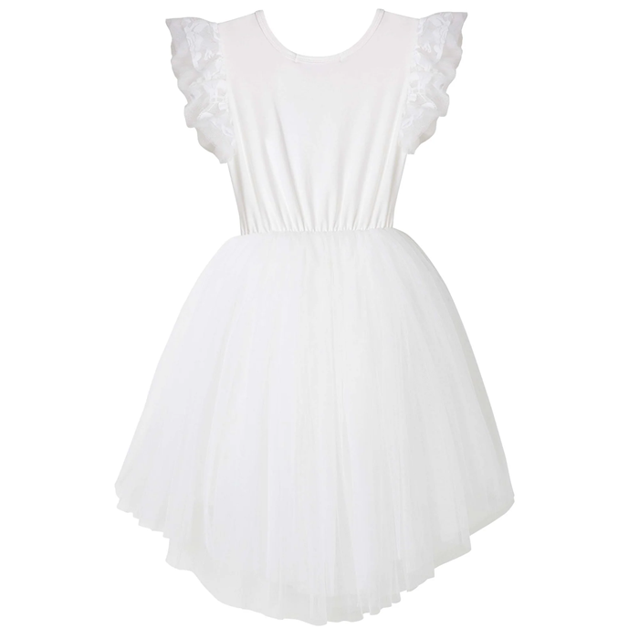 Libby Lace S/S Tutu Dress - Ivory