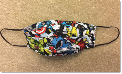 Kids Marvel Breakthrough Reversible Pleated Face Mask