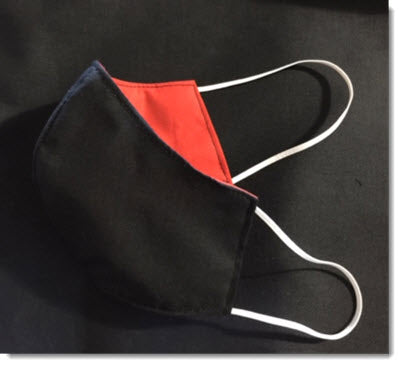 Black and Red Reversible Face Mask