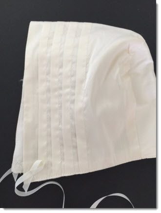 Silk Bonnet with pleats - Little Angels Couture