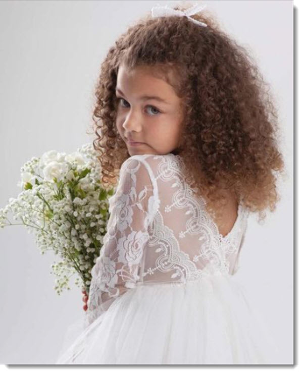 SOPHIE L/S LACE BODICE TUTU DRESS - IVORY